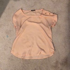 Peach short sleeve blouse